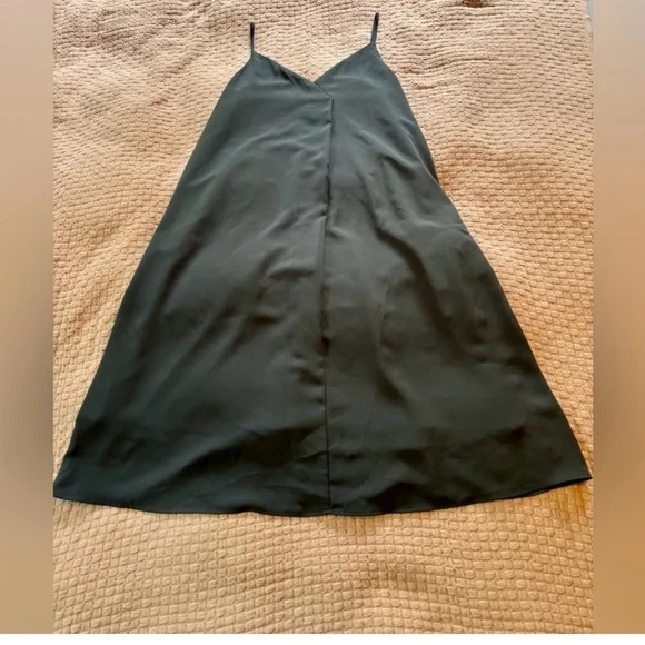 Uni Glo DRAPE CAMI DRESS in Dark Gray Women's Size Large - Picture 2 of 7